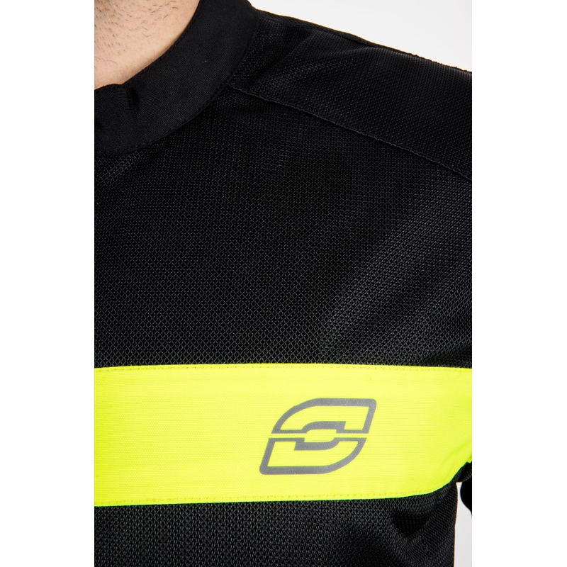 Kurtka motocyklowa Ozone Dart czarno-fluo-żółta - II gatunek - II. jakość