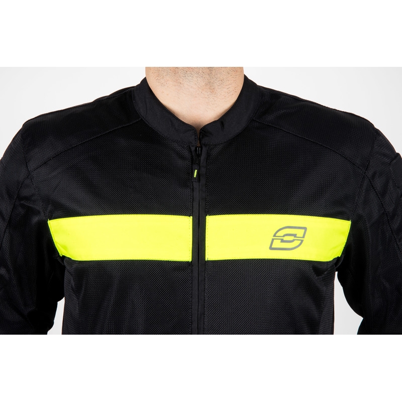 Kurtka motocyklowa Ozone Dart czarno-fluo-żółta - II gatunek - II. jakość