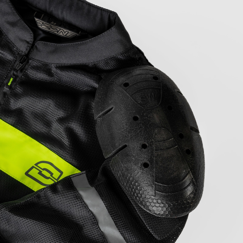 Kurtka motocyklowa Ozone Dart czarno-fluo-żółta - II gatunek - II. jakość