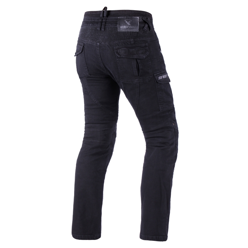 Jeansy motocyklowe Street Racer Cargo CE czarne 2 - 2. gatunek - II. jakość