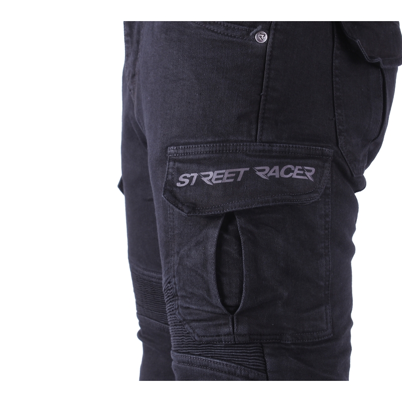 Jeansy motocyklowe Street Racer Cargo CE czarne 2 - 2. gatunek - II. jakość