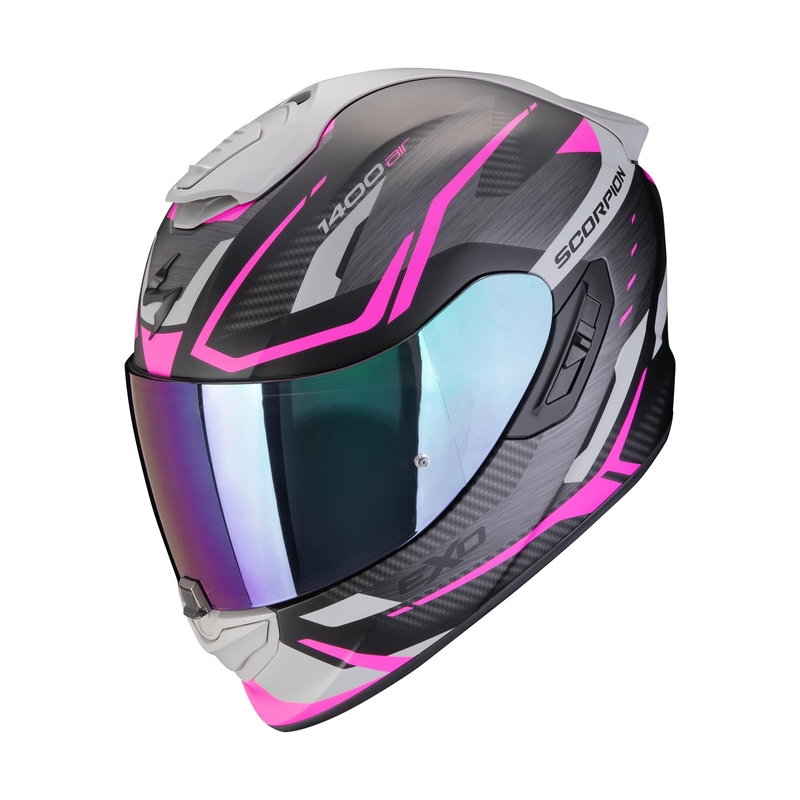 Kask motocyklowy integralny Scorpion EXO-1400 EVO II AIR ACCORD matowy czarno-różowy - II gatunek wyprzedaż - II. jakość