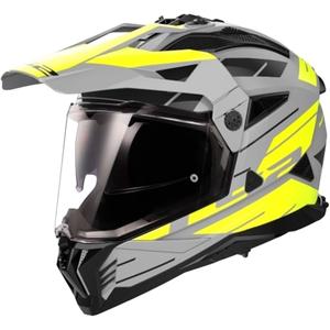 Kask motocyklowy enduro LS2 MX702 PIONEER II NAMIB szary-fluo żółty