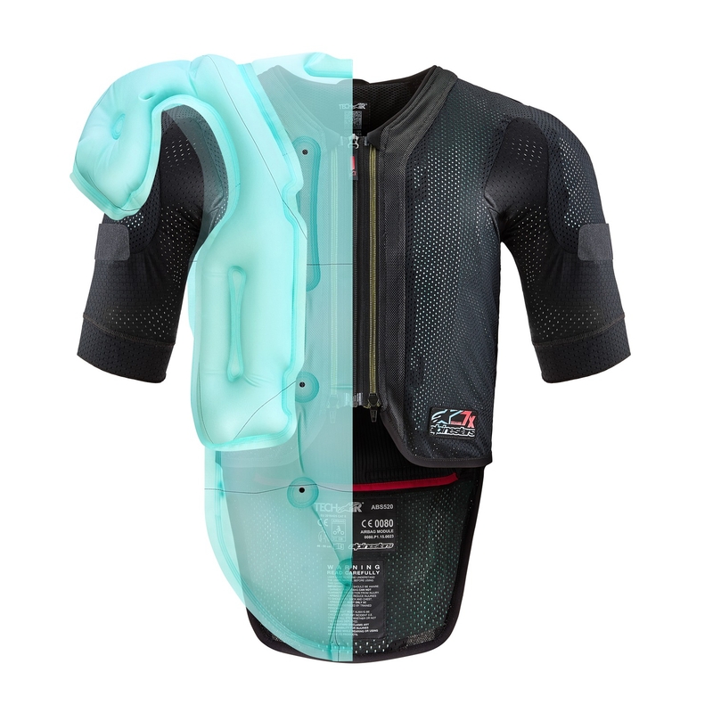 Kamizelka z poduszką powietrzną Alpinestars TECH-AIR®7X System czarno-czerwona - II. klasa - II. jakość