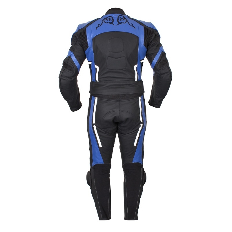 Damska skórzana kurtka motocyklowa Tschul 187 Sandra czarno-niebieska wyprzedaż