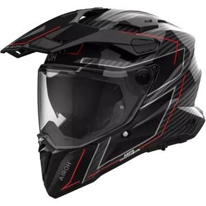 Kask motocyklowy enduro Airoh Commander 2 Carbon Stylowy czarno-czerwony