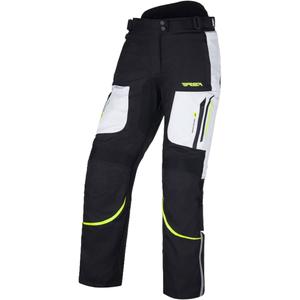 Damskie spodnie motocyklowe RSA Wasp Black-Fluo Yellow-White