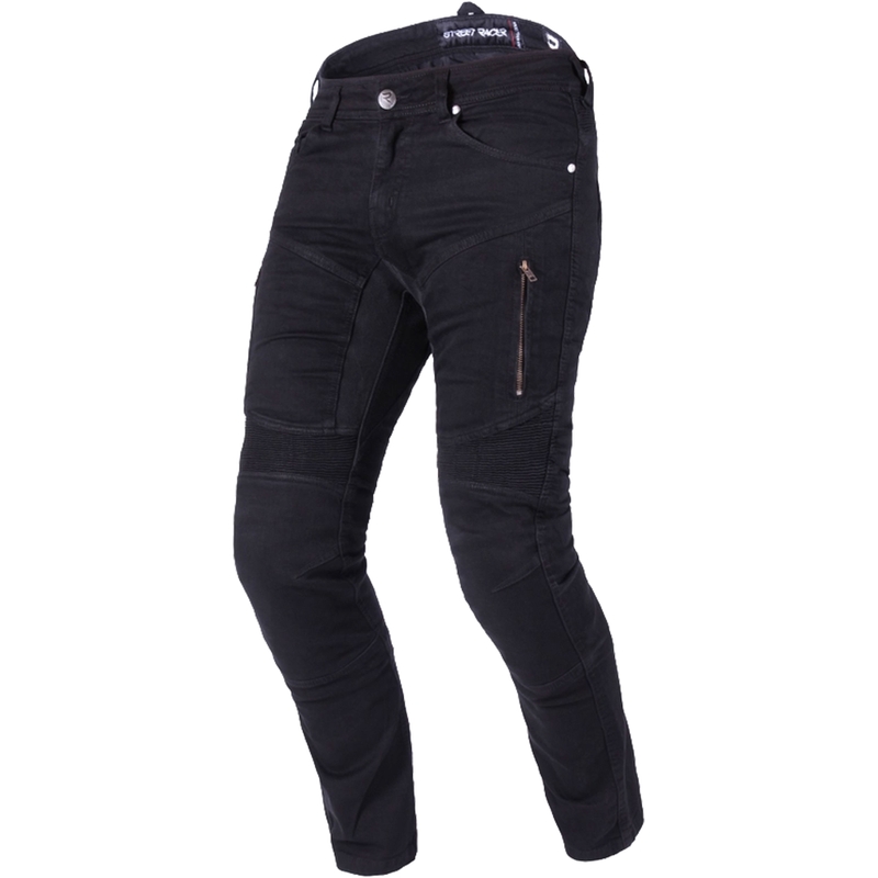 Jeansy motocyklowe Street Racer Stretch II CE Cropped w kolorze czarnym