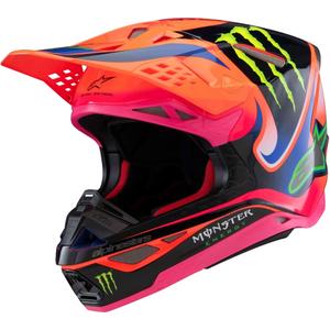 Kask motocrossowy Alpinestars Supertech S-M10 HAIDEN DEEGAN edycja fluo pomarańczowo-fioletowo-różowo-zielony