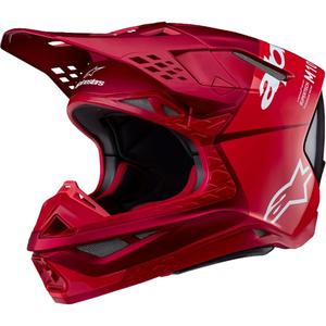 Kask motocrossowy Alpinestars Supertech S-M10 Flood matowy fluo czerwono-czerwony