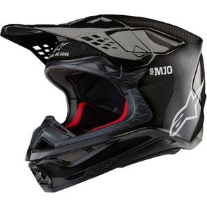 Kask motocrossowy Alpinestars Supertech S-M10 Solidny błyszczący karbon