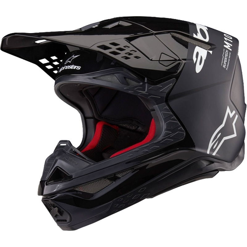 Kask motocrossowy Alpinestars Supertech S-M10 Flood czarno-ciemnoszary