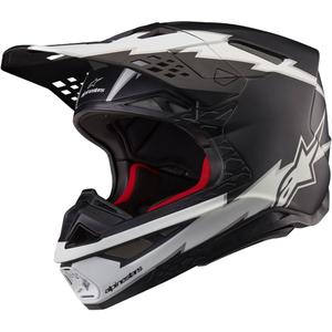 Kask motocrossowy Alpinestars Supertech S-M10 Ampress matowo-czarno-biały