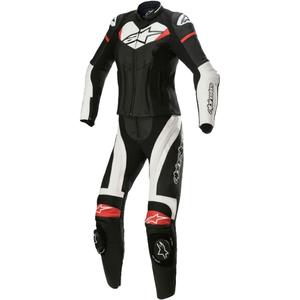 Dwuczęściowy skórzany kombinezon motocyklowy Alpinestars STELLA GP PLUS 2 damski czarno-biało-czerwony