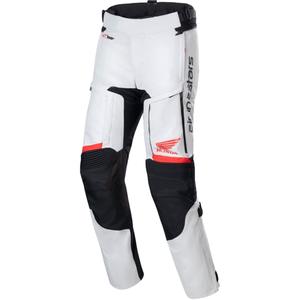 Spodnie motocyklowe Alpinestars Bogota PRO Drystar Honda jasnoszaro-czerwone fluo-czarne