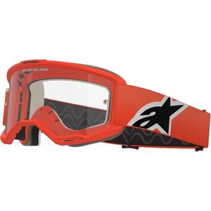 Gogle motocrossowe Alpinestars Vision 5 Corp pomarańczowe z przezroczystymi soczewkami