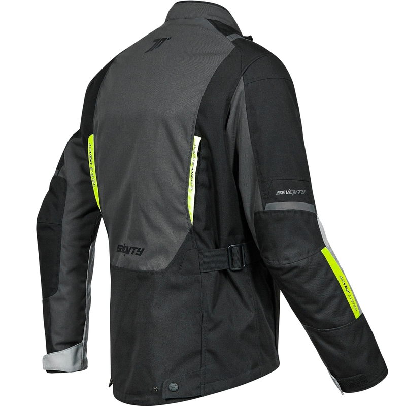 Kurtka motocyklowa damska Seventy Degrees SD-JT85 Tonale czarno-szaro-fluo-żółta