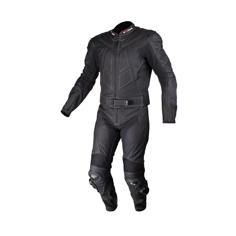 Skórzane spodnie motocyklowe Tschul 737 Vintage czarne wyprzedaż