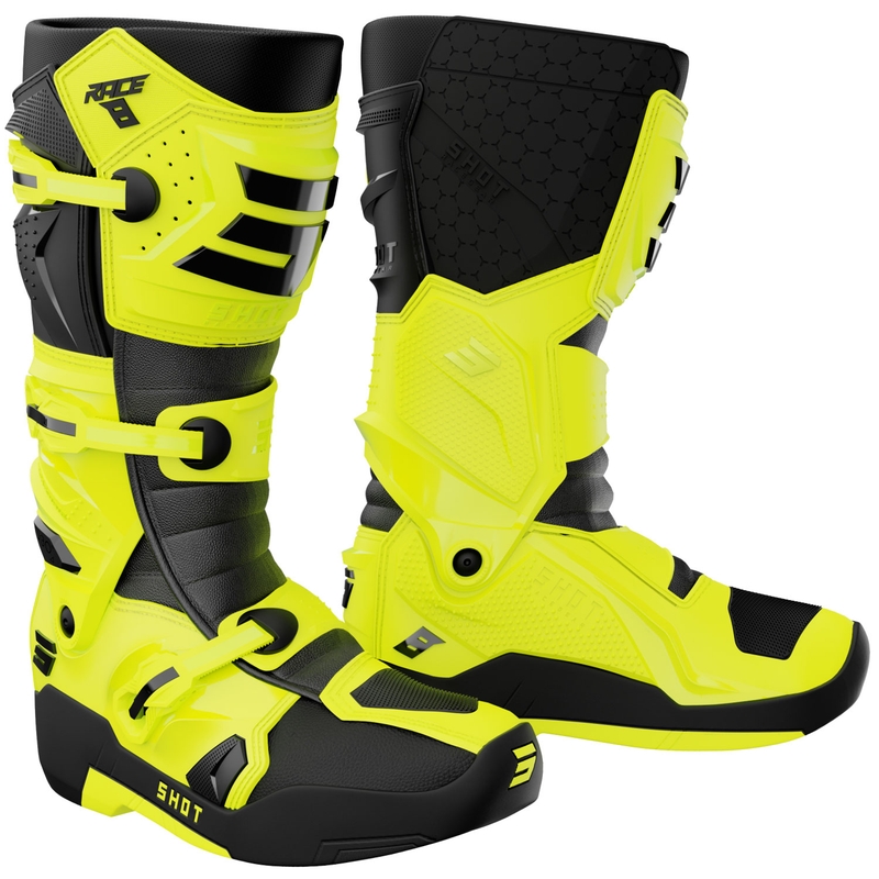 Buty motocrossowe Shot Race 8 fluo żółte