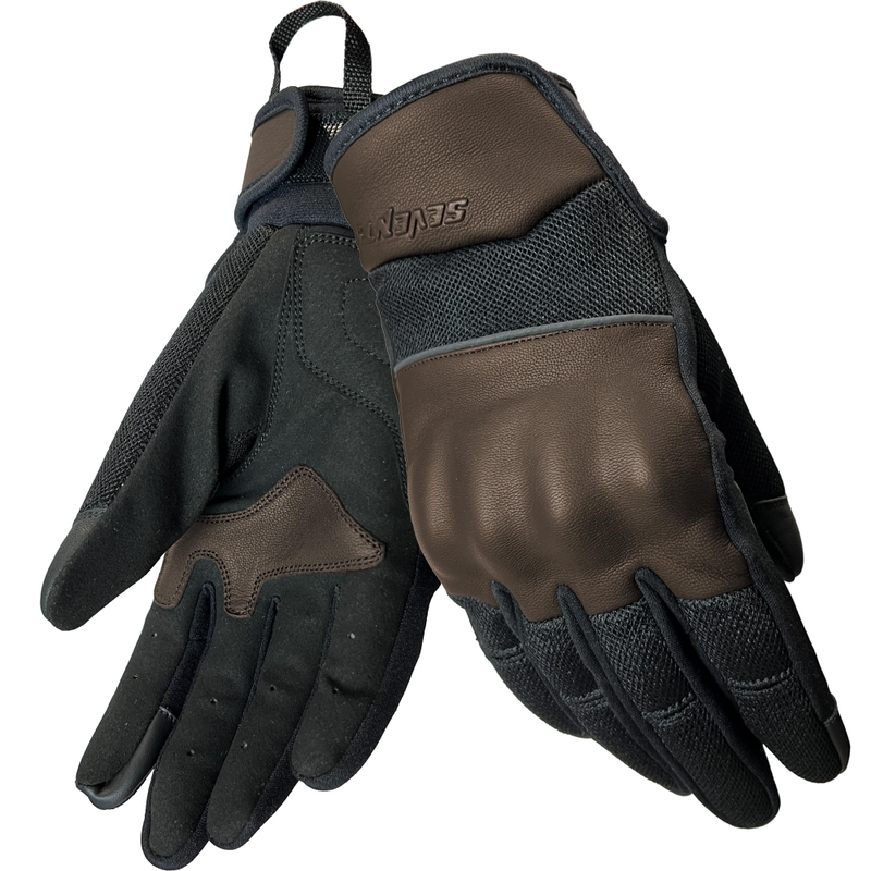 Rękawice motocyklowe Seventy Degrees SD-C36 Icon brązowo-czarne