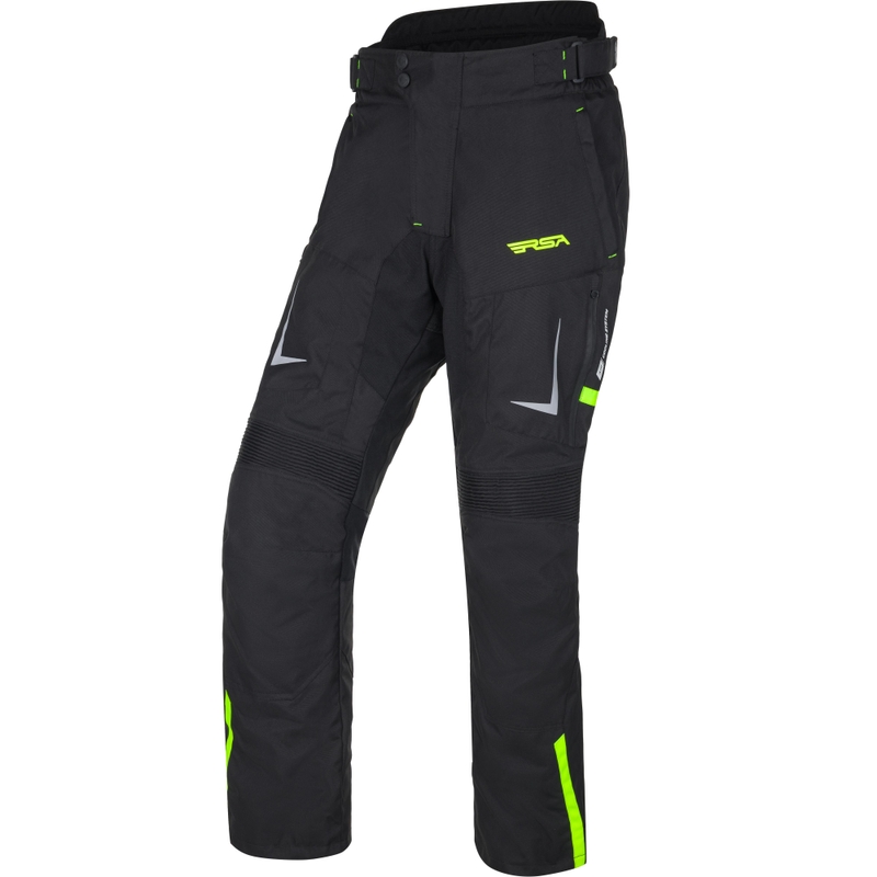 Spodnie motocyklowe RSA EXO 2 czarno-fluo-żółte