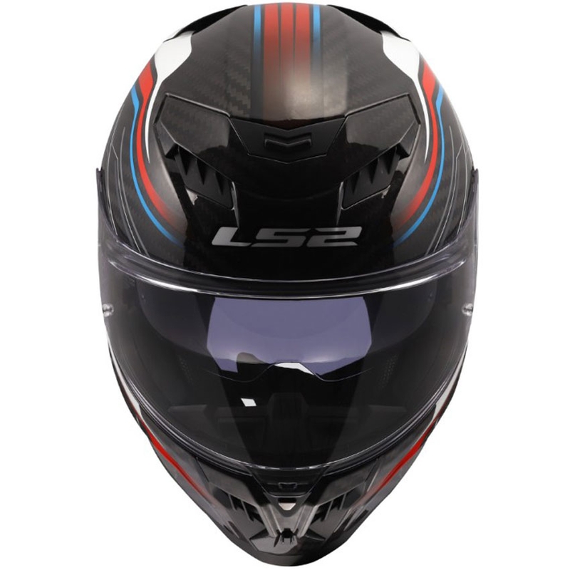 Kask motocyklowy integralny LS2 FF807 Dragon Subic biało-niebiesko-czerwony