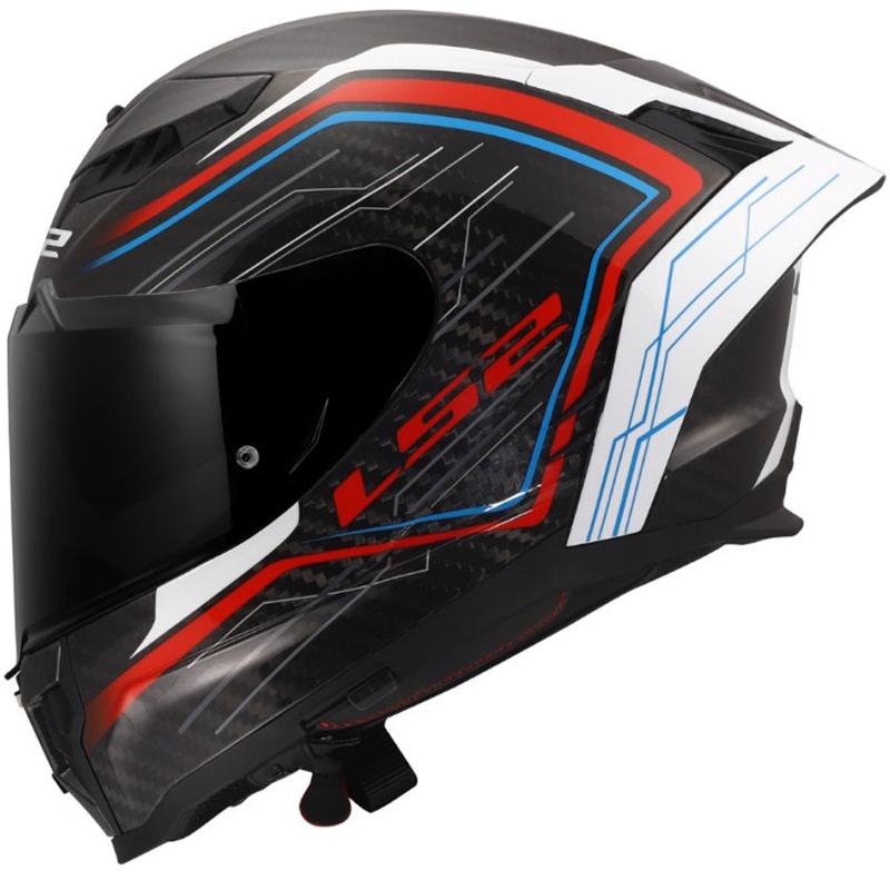 Kask motocyklowy integralny LS2 FF807 Dragon Subic biało-niebiesko-czerwony