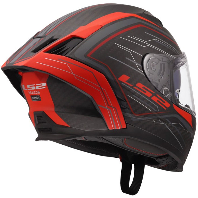 Kask motocyklowy integralny LS2 FF807 Dragon Subic czerwony