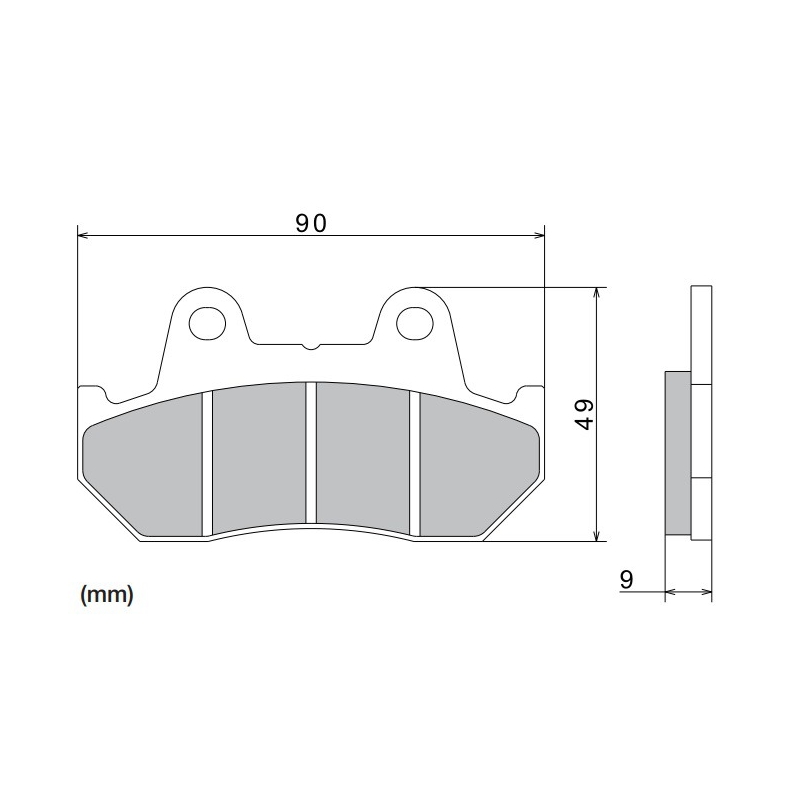 Klocki hamulcowe NISSIN półmetaliczne 90x49x9 mm 2 szt.