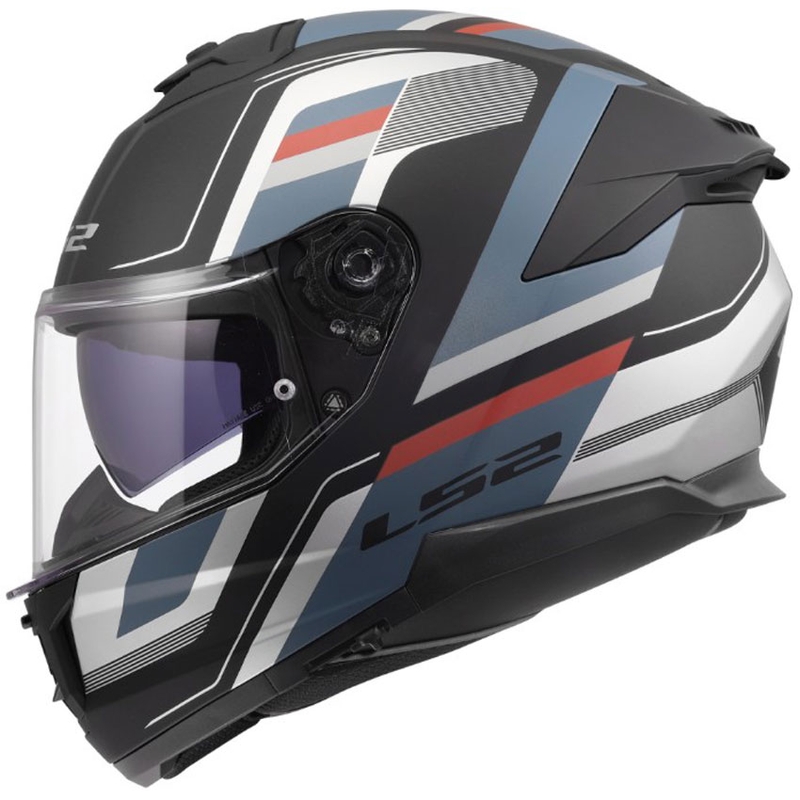 Kask motocyklowy integralny LS2 FF808 Stream II Vintage czarno-petrol
