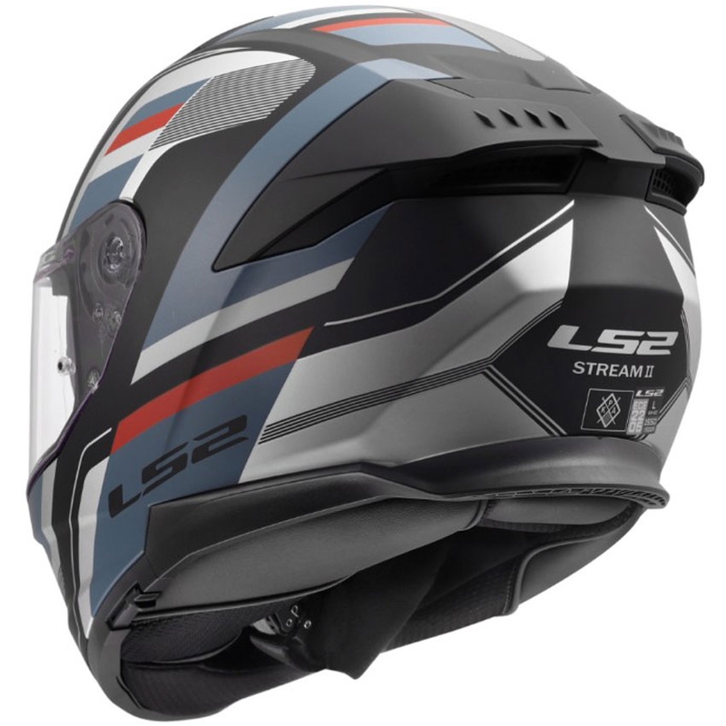 Kask motocyklowy integralny LS2 FF808 Stream II Vintage czarno-petrol