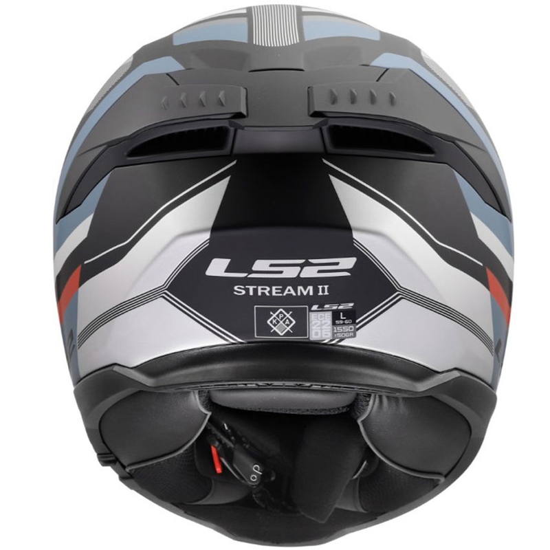 Kask motocyklowy integralny LS2 FF808 Stream II Vintage czarno-petrol