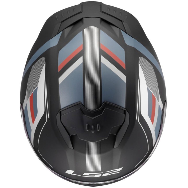 Kask motocyklowy integralny LS2 FF808 Stream II Vintage czarno-petrol