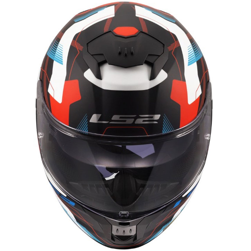 Kask motocyklowy integralny LS2 FF808 Stream II Mika matowy biało-niebieski