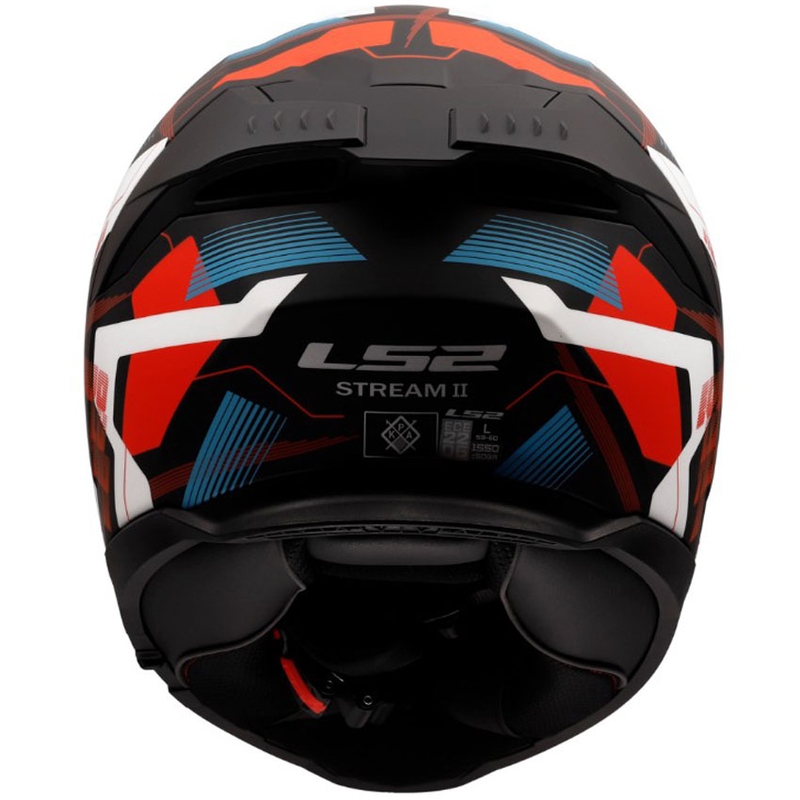 Kask motocyklowy integralny LS2 FF808 Stream II Mika matowy biało-niebieski