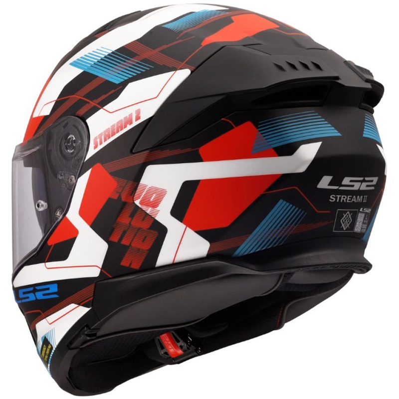 Kask motocyklowy integralny LS2 FF808 Stream II Mika matowy biało-niebieski