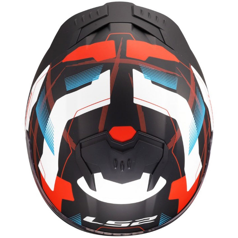 Kask motocyklowy integralny LS2 FF808 Stream II Mika matowy biało-niebieski