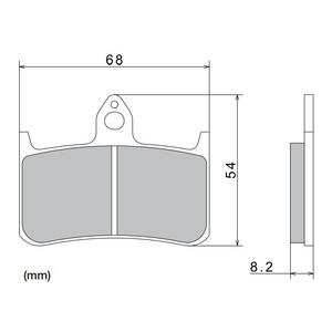 Klocki hamulcowe NISSIN półmetaliczne 68x54x8,2 mm 2szt.
