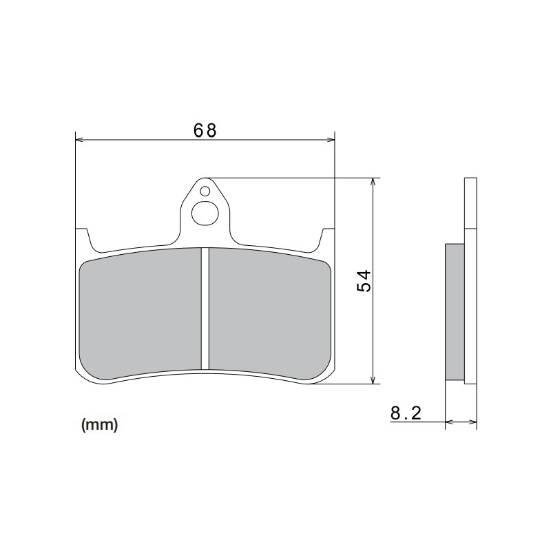 Klocki hamulcowe NISSIN półmetaliczne 68x54x8,2 mm 2szt.