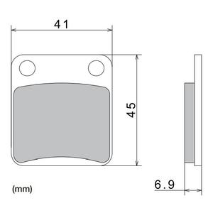 Klocki hamulcowe NISSIN półmetaliczne 41x45x6,9 mm 2 szt.