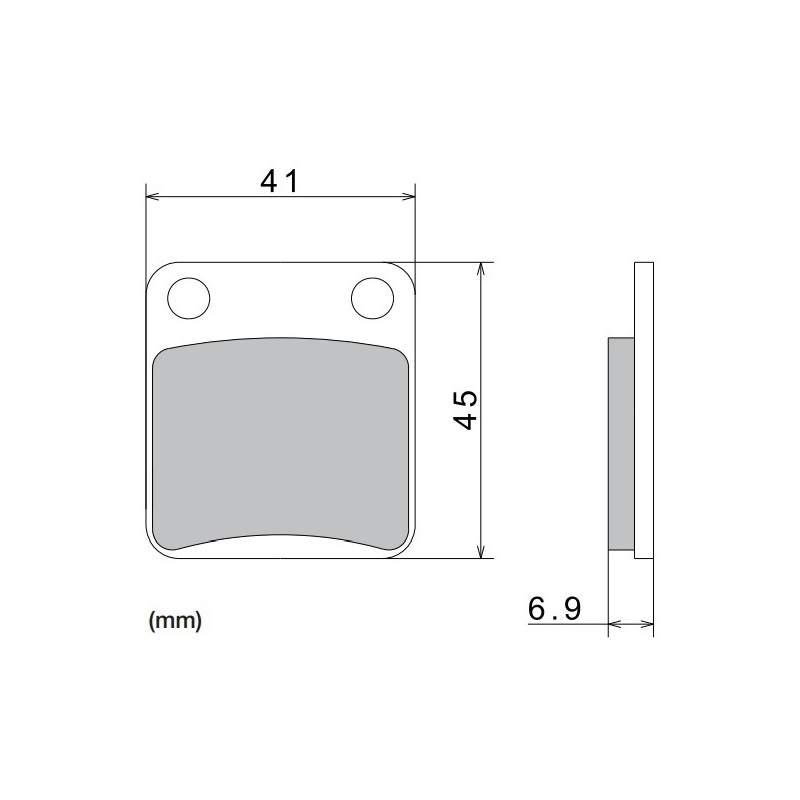Klocki hamulcowe NISSIN półmetaliczne 41x45x6,9 mm 2 szt.