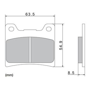 Klocki hamulcowe NISSIN półmetaliczne 63,5x54,9x8,5 mm 2 szt.