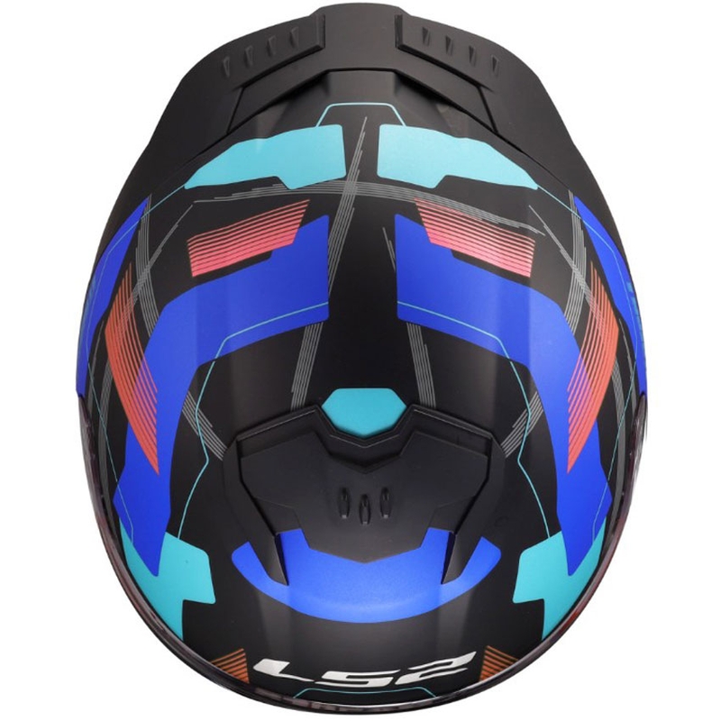 Kask motocyklowy integralny LS2 FF808 Stream II Mika matowy czarno-niebieski