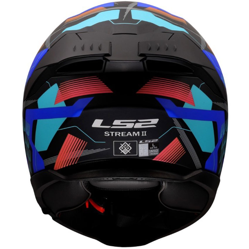 Kask motocyklowy integralny LS2 FF808 Stream II Mika matowy czarno-niebieski