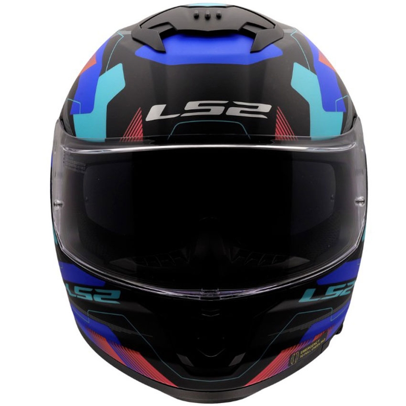 Kask motocyklowy integralny LS2 FF808 Stream II Mika matowy czarno-niebieski