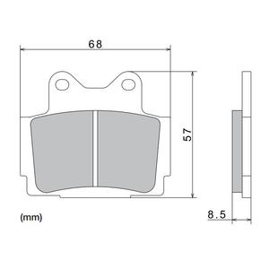 Klocki hamulcowe NISSIN półmetaliczne 68x57x8,5 mm 2 szt.