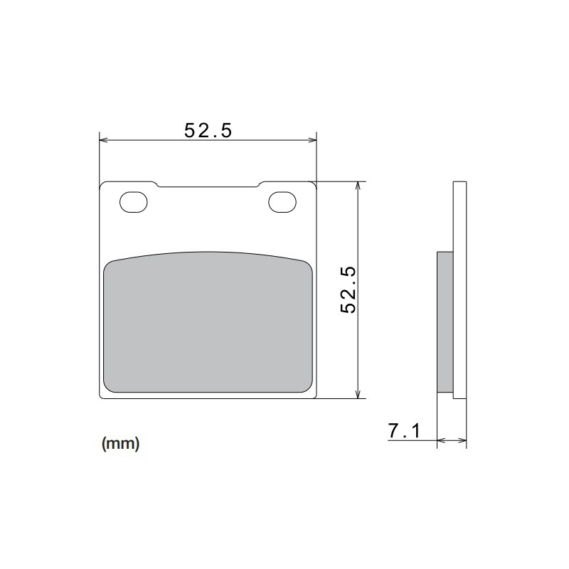 Klocki hamulcowe NISSIN półmetaliczne 52,5x52,x7,1 mm 2 szt.