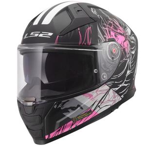 Kask motocyklowy integralny LS2 FF811 Vector II Darflo matowy czarno-różowy