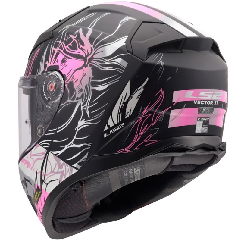 Kask motocyklowy integralny LS2 FF811 Vector II Darflo matowy czarno-różowy