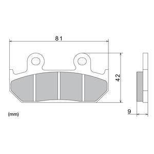 Klocki hamulcowe NISSIN półmetaliczne 81x42x9 mm 2 szt.